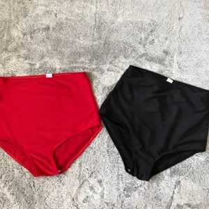 High waist bathing suit bottoms